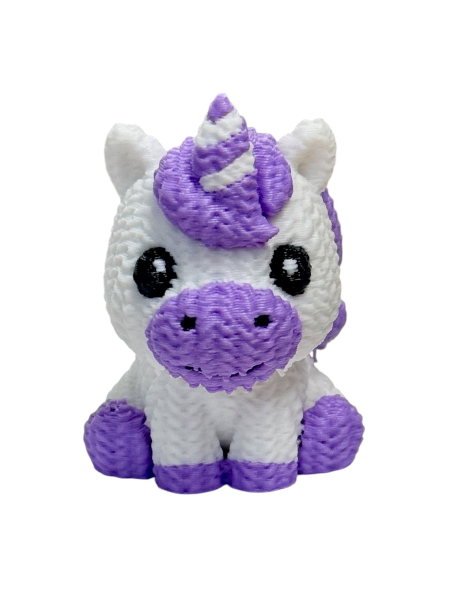 044 - 3D Printed Knitted Tiny Unicorn - Purple