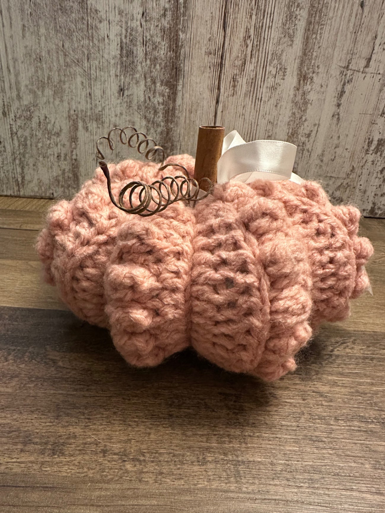 08 - Crochet Bobble Pumpkin | Pink