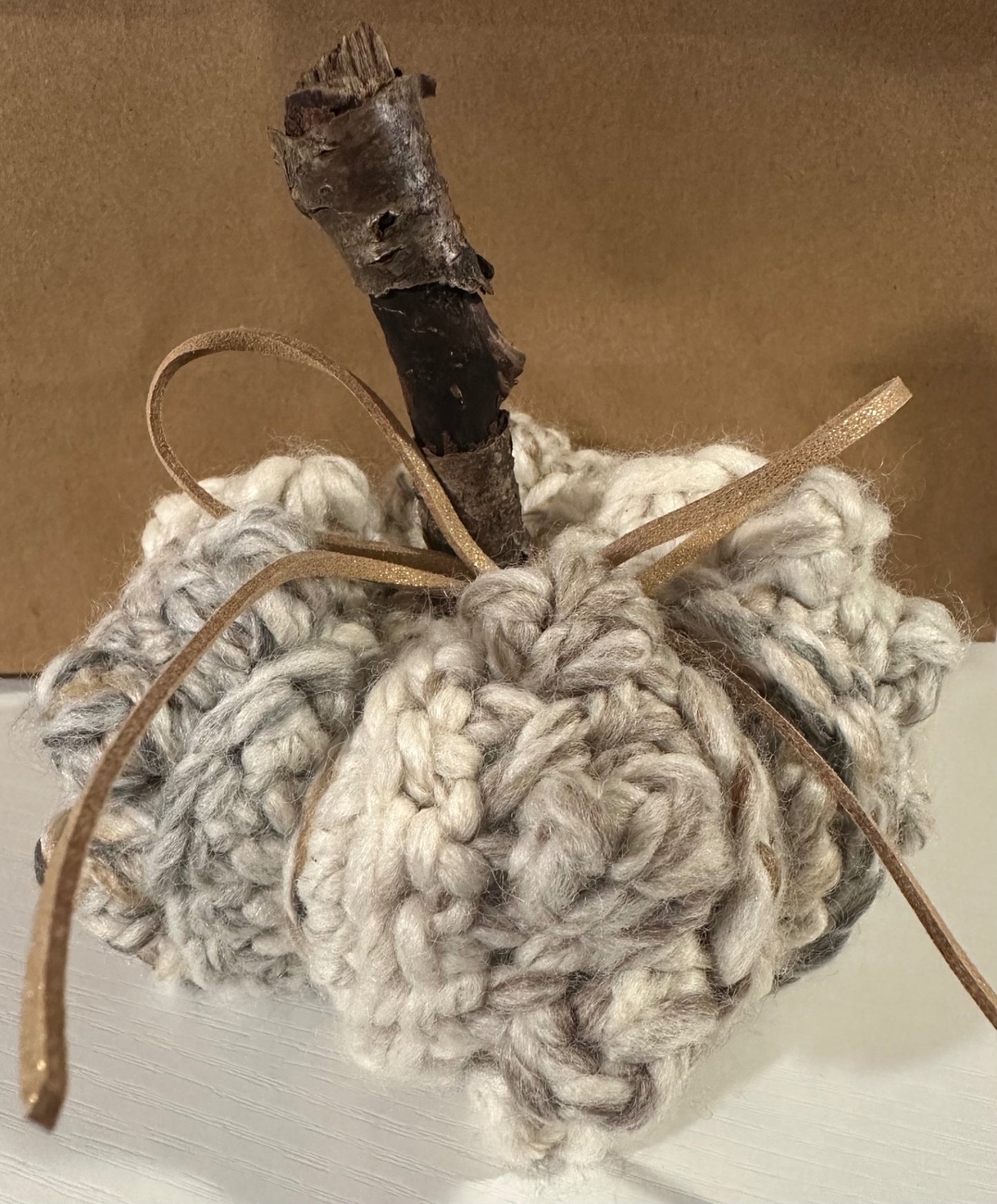 08 - Crochet Bobble Pumpkin | Beige (Med)