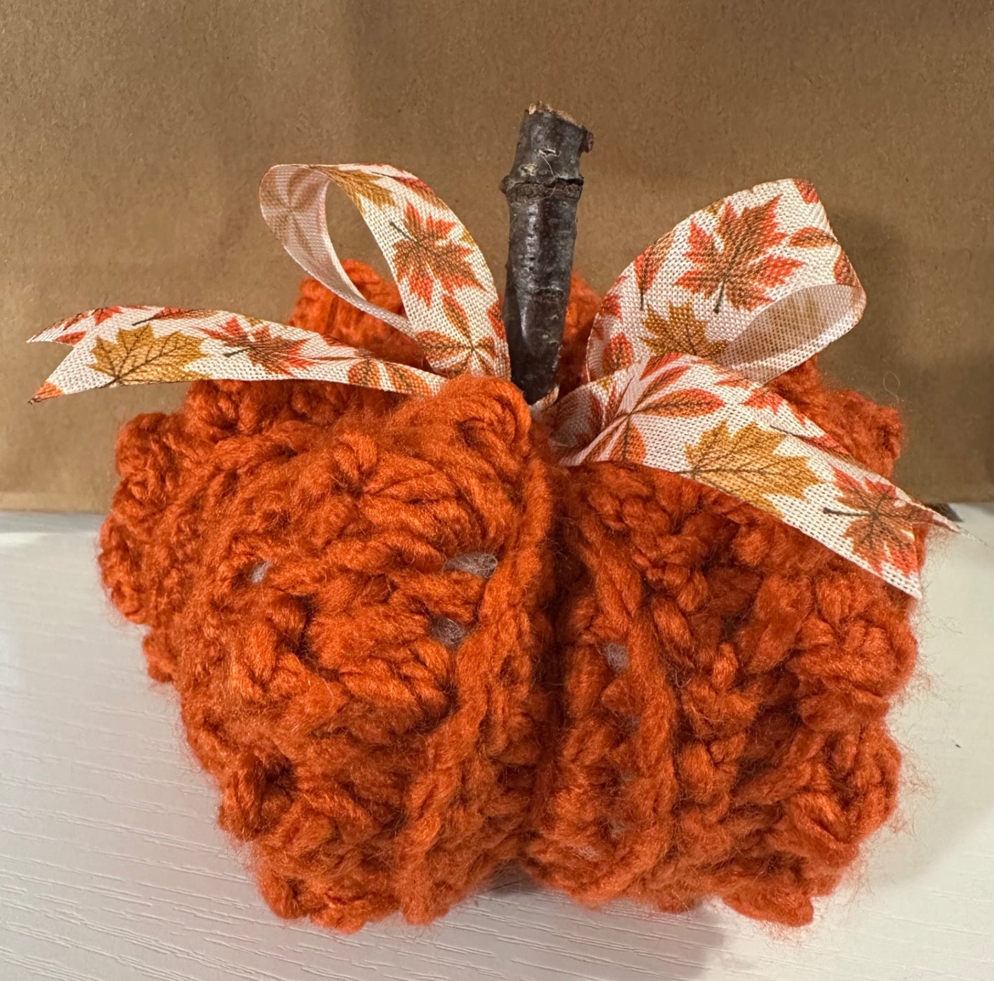 08 - Crochet Bobble Pumpkin | Orange | Medium