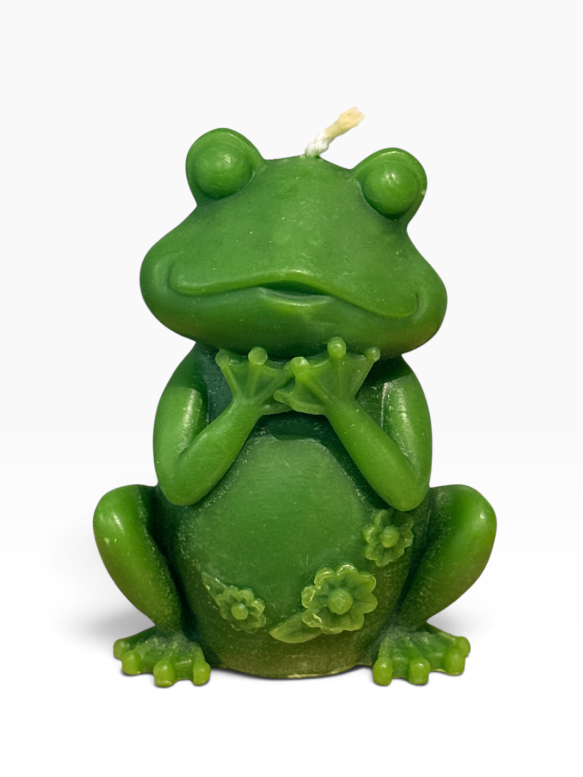 055 - Frog Beeswax Candle
