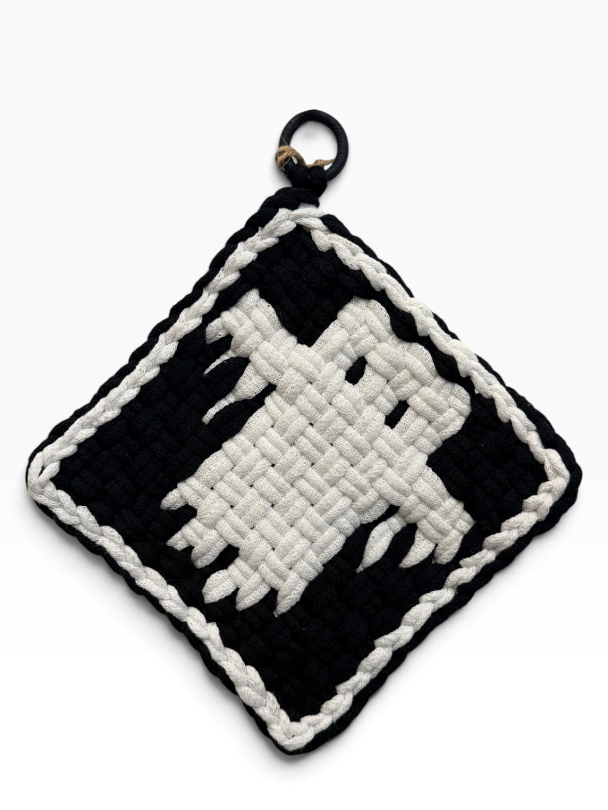 051 - Ghost Loom Woven Potholder
