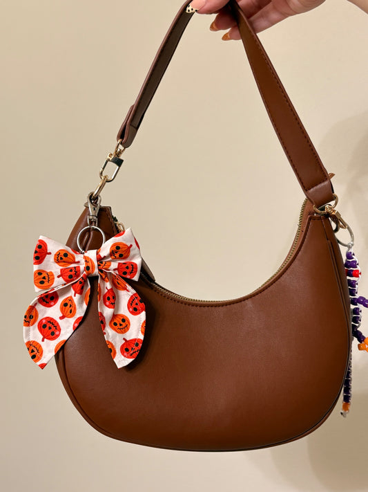 063 - Pumpkin Bow Keychain