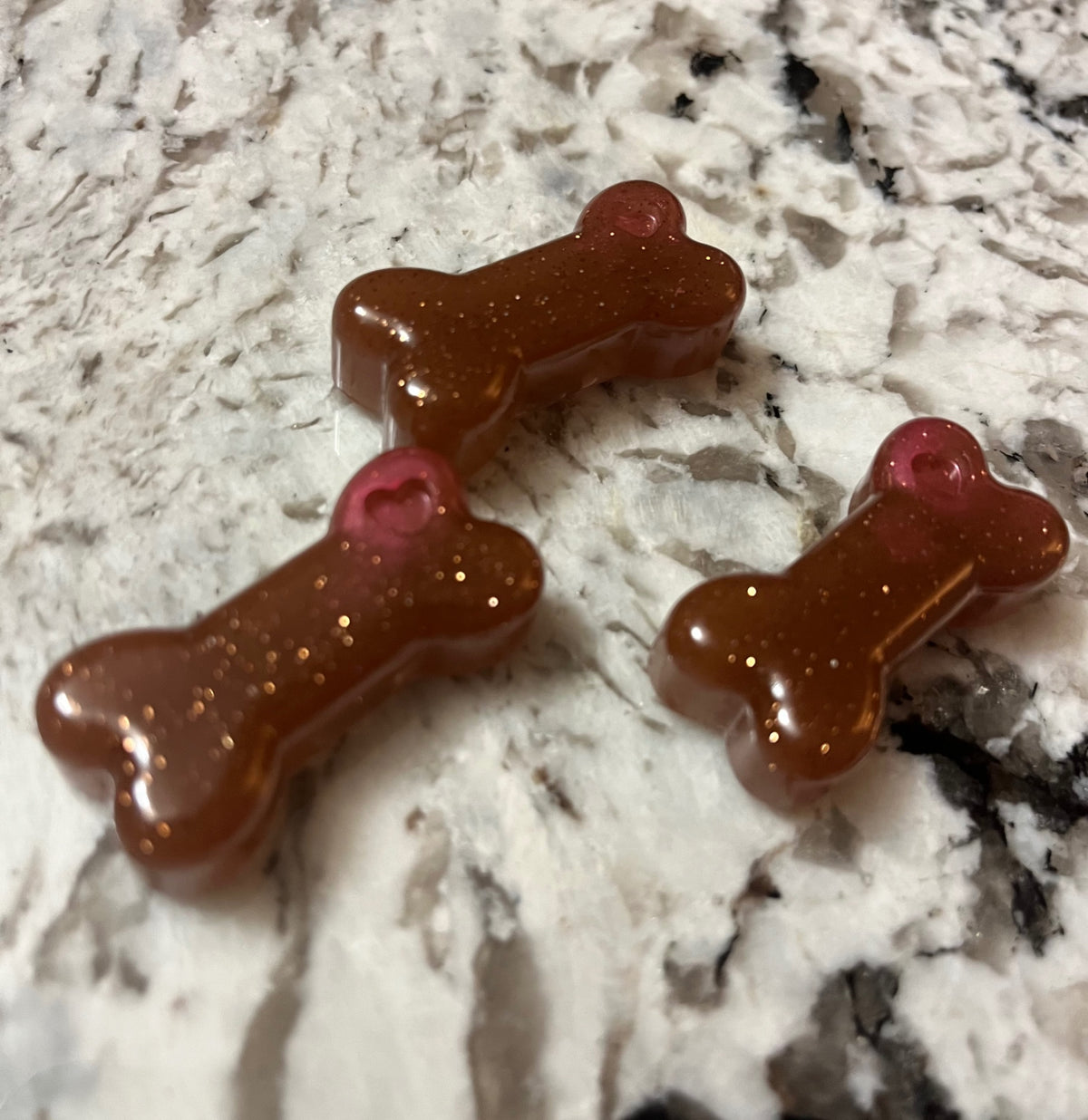 Dog Bone Heart Resin Magnets
