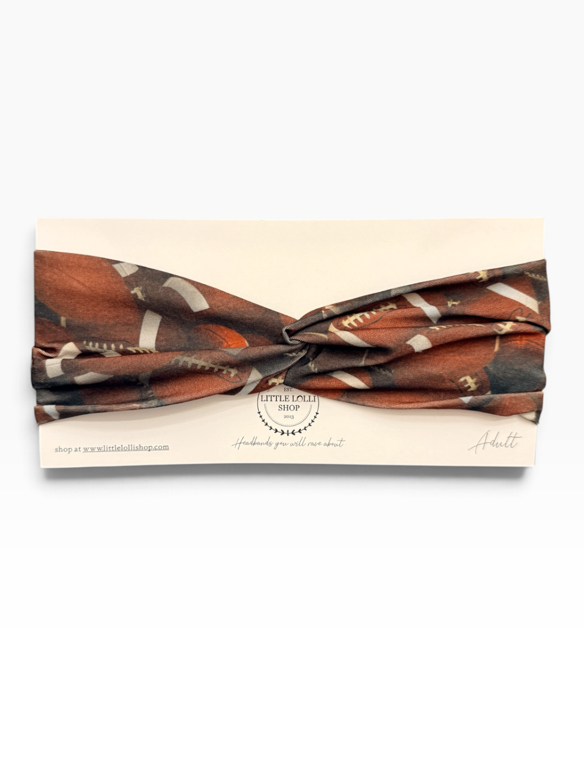 035 - Football Twist Knot Headband