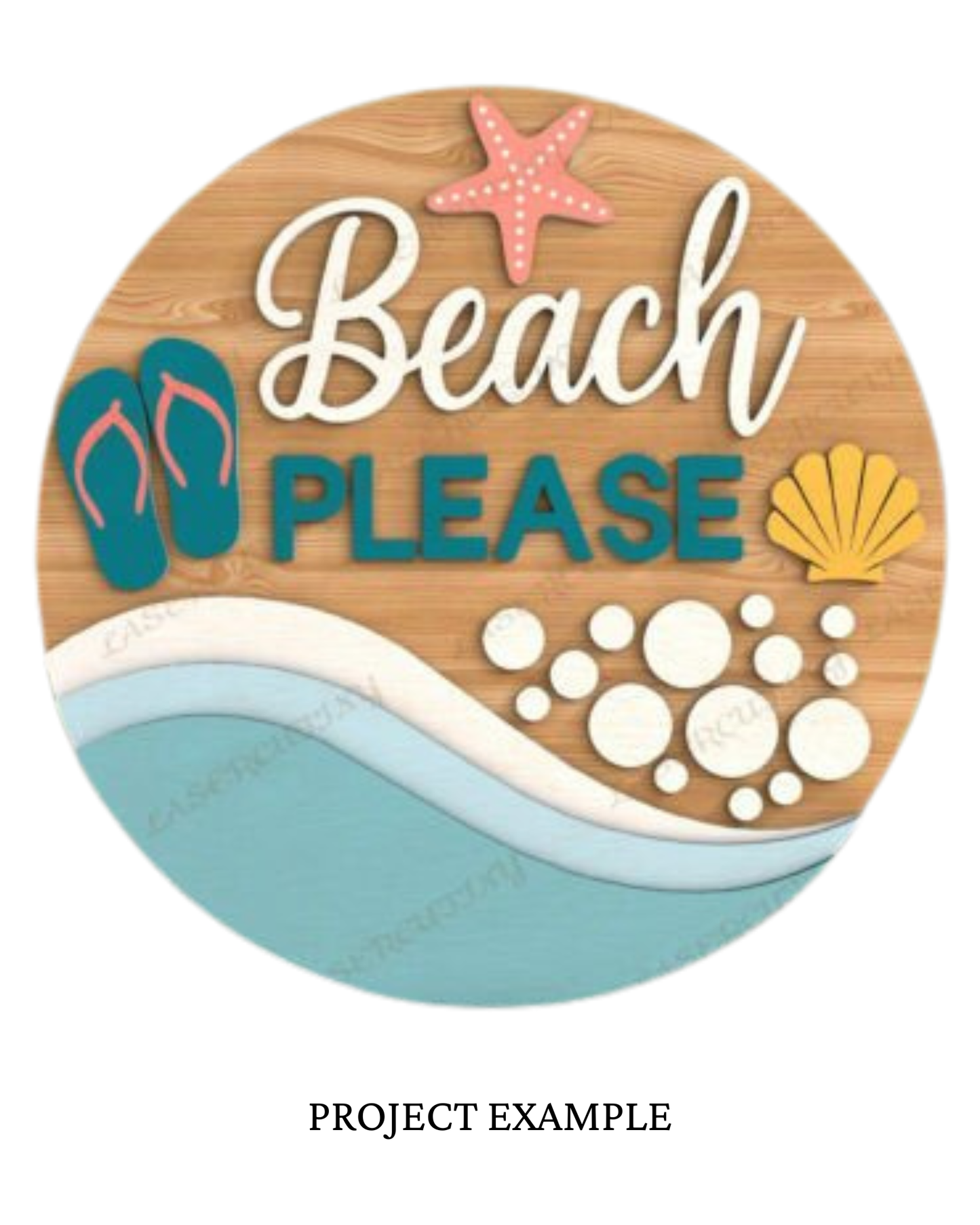 Beach Please Round Sign | Creative Table Project