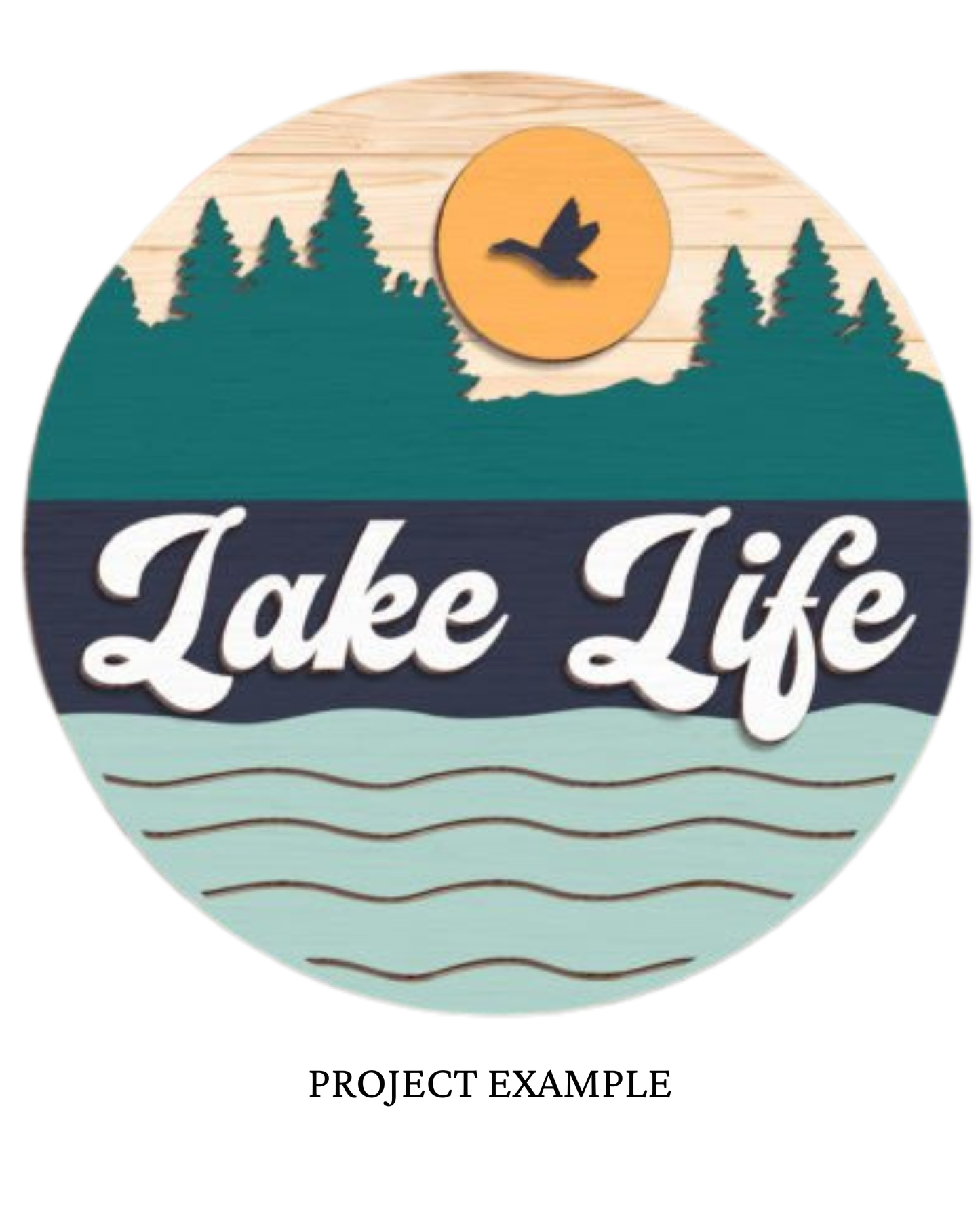 Lake Life Round Sign | Creative Table Project