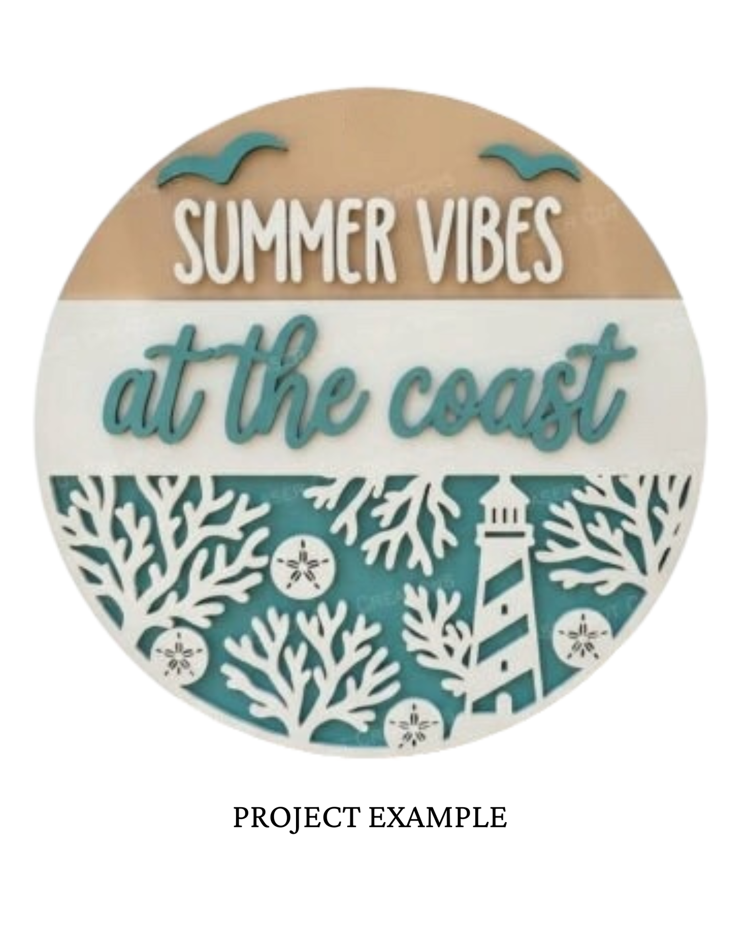 Summer Vibes at the Coast Round Sign | Creative Table Project