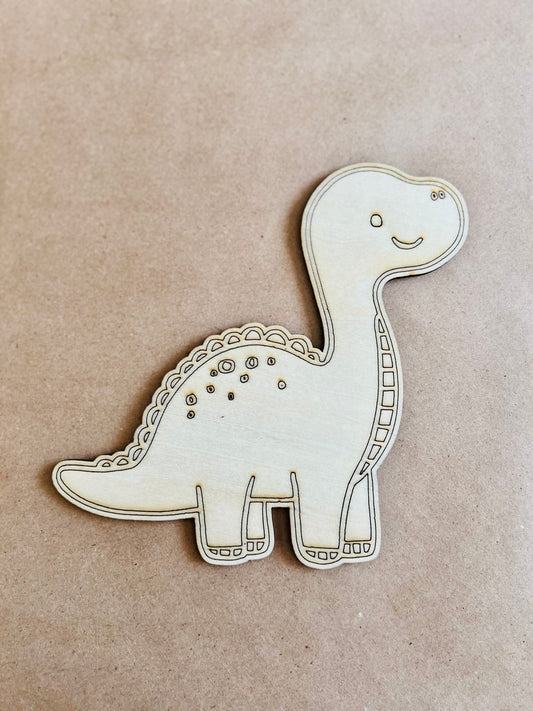 Laser Cut Engraved Wooden Dinosaur Paint Kit | Craft Kits | Maxilyn House