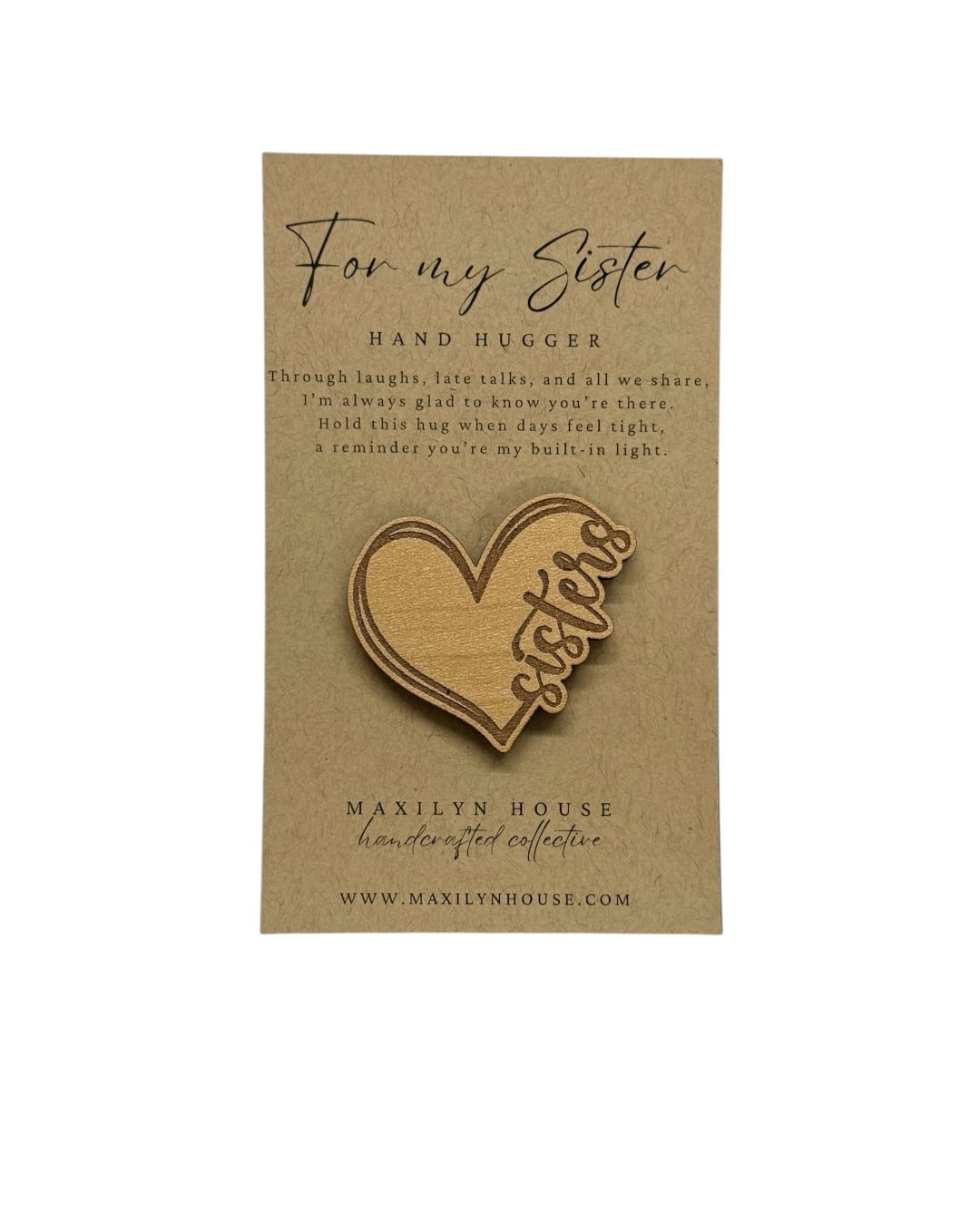 Sisters Heart Pocket Hug – Heart Comfort Token & Family Gift