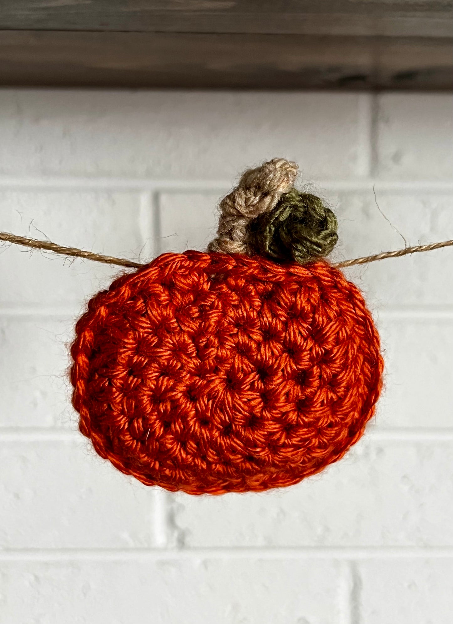 Crochet Rust Pumpkin Garland