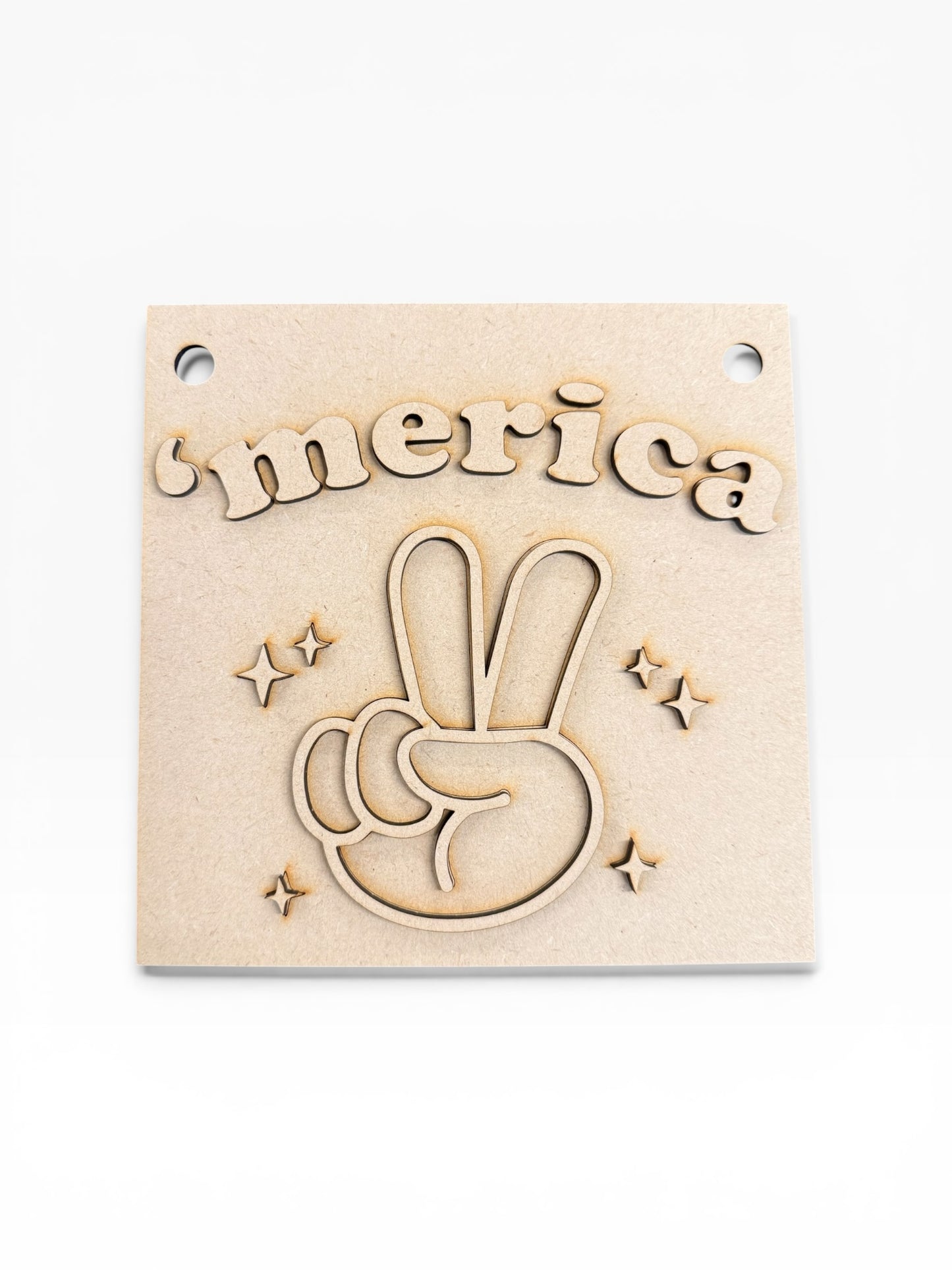Layered 'Merica Peace Sign Patriotic Mini Sign Creative Kit