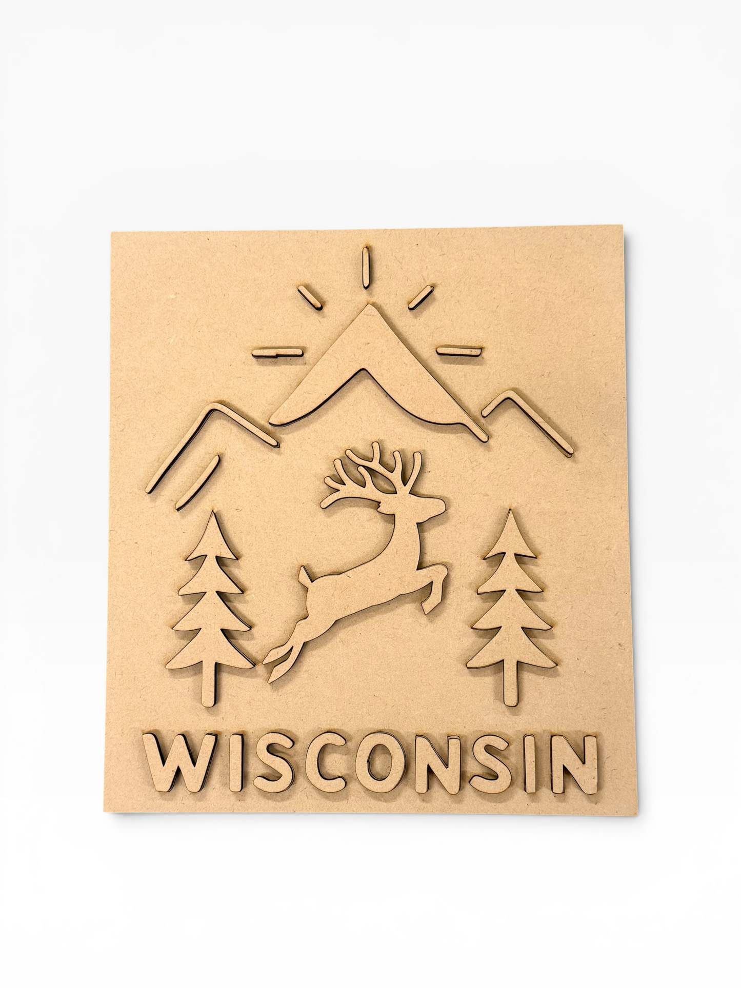 Layered Wisconsin Wild Deer Sign Creative Kit