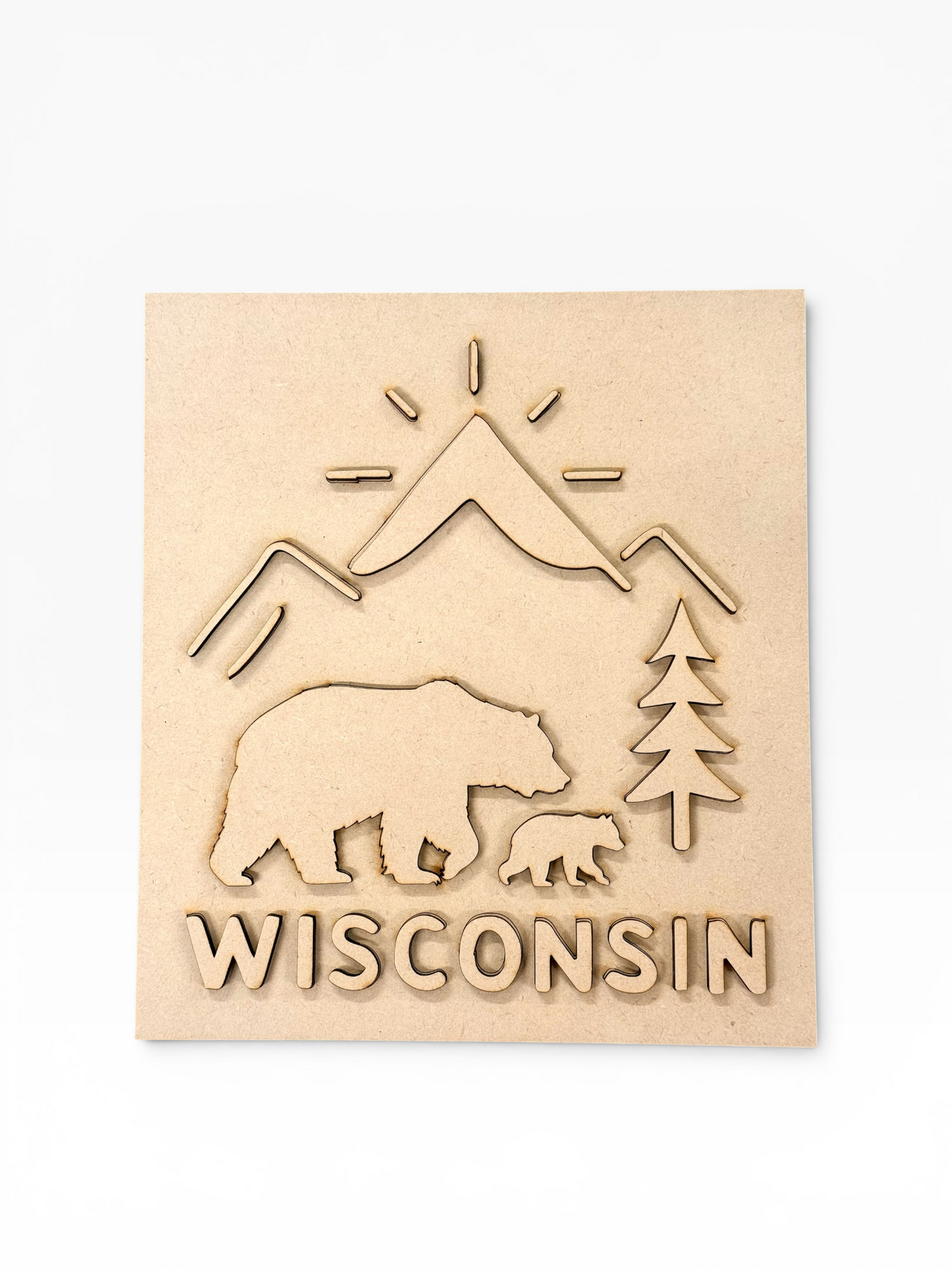 Layered Wisconsin Wild Bear Sign Creative Kit