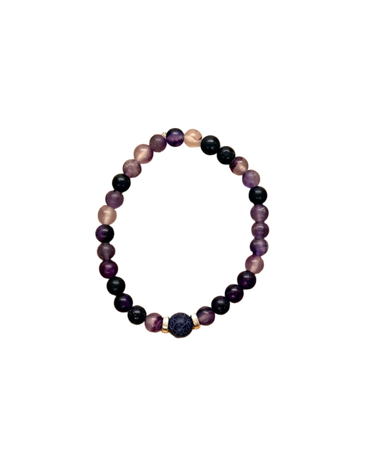 022 - Purple Beaded Bracelet