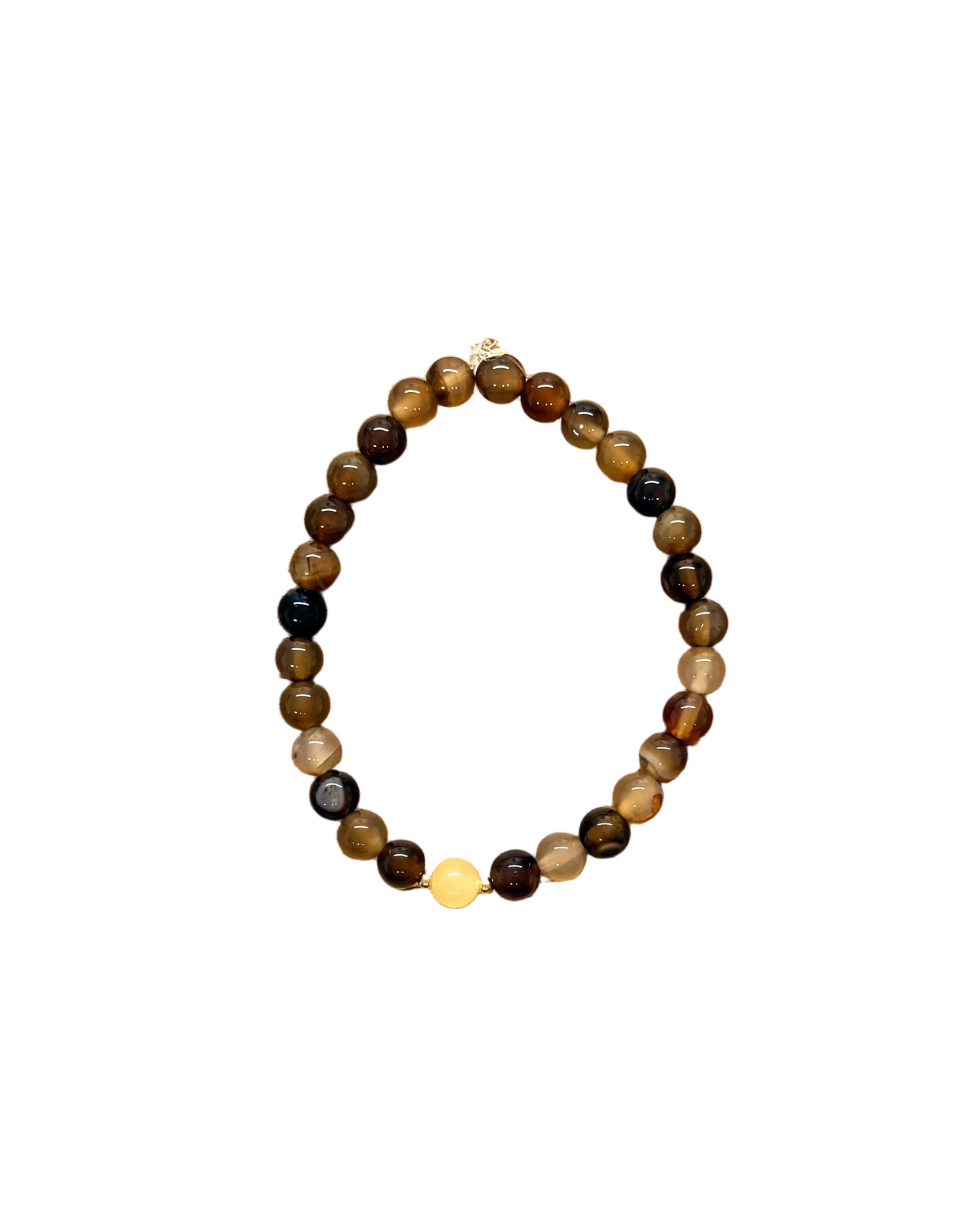 022 - Earthy Tone Stone Beaded Bracelet