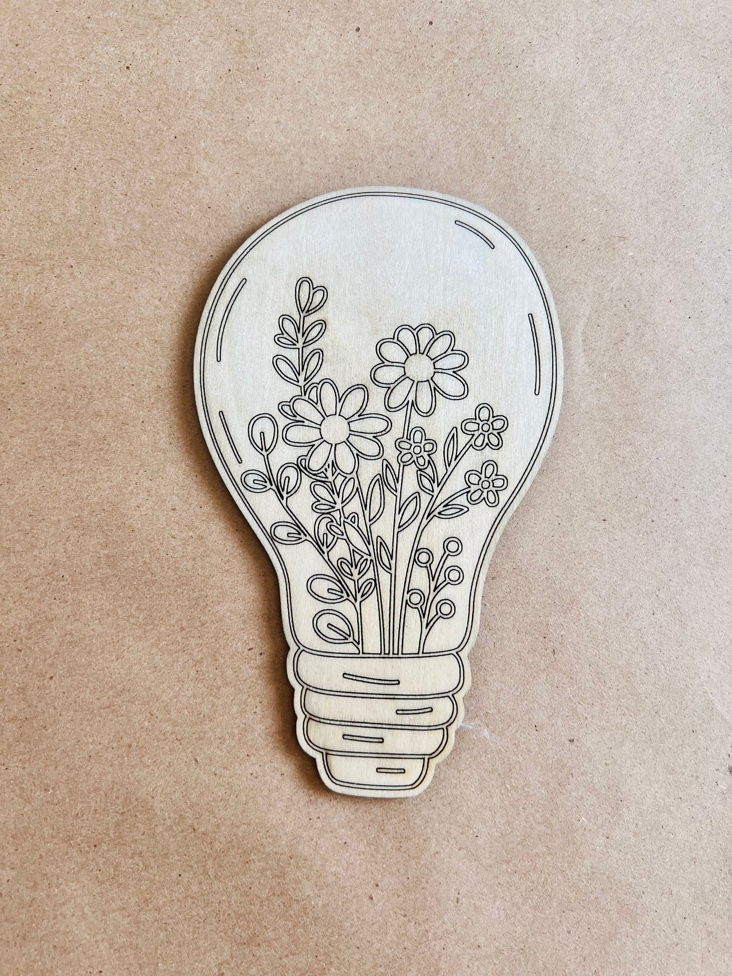 Laser Cut Engraved Wooden Spring Vibes Paint Kit | Craft Kits | Maxilyn House