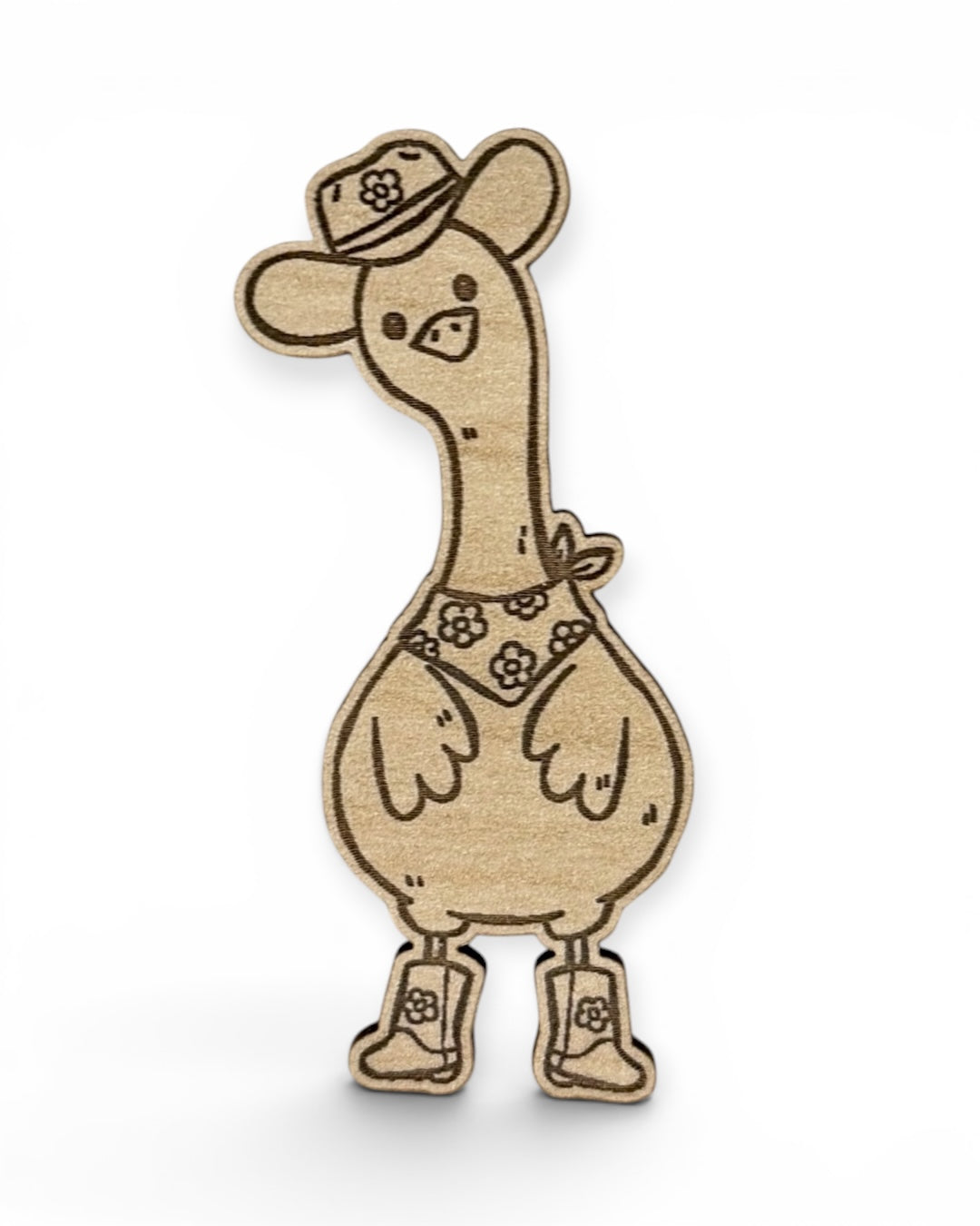 Flower Cowgirl Goose Magnet