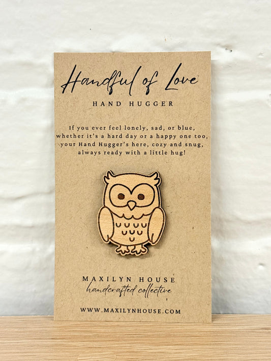 Owl Wooden Pocket Hug