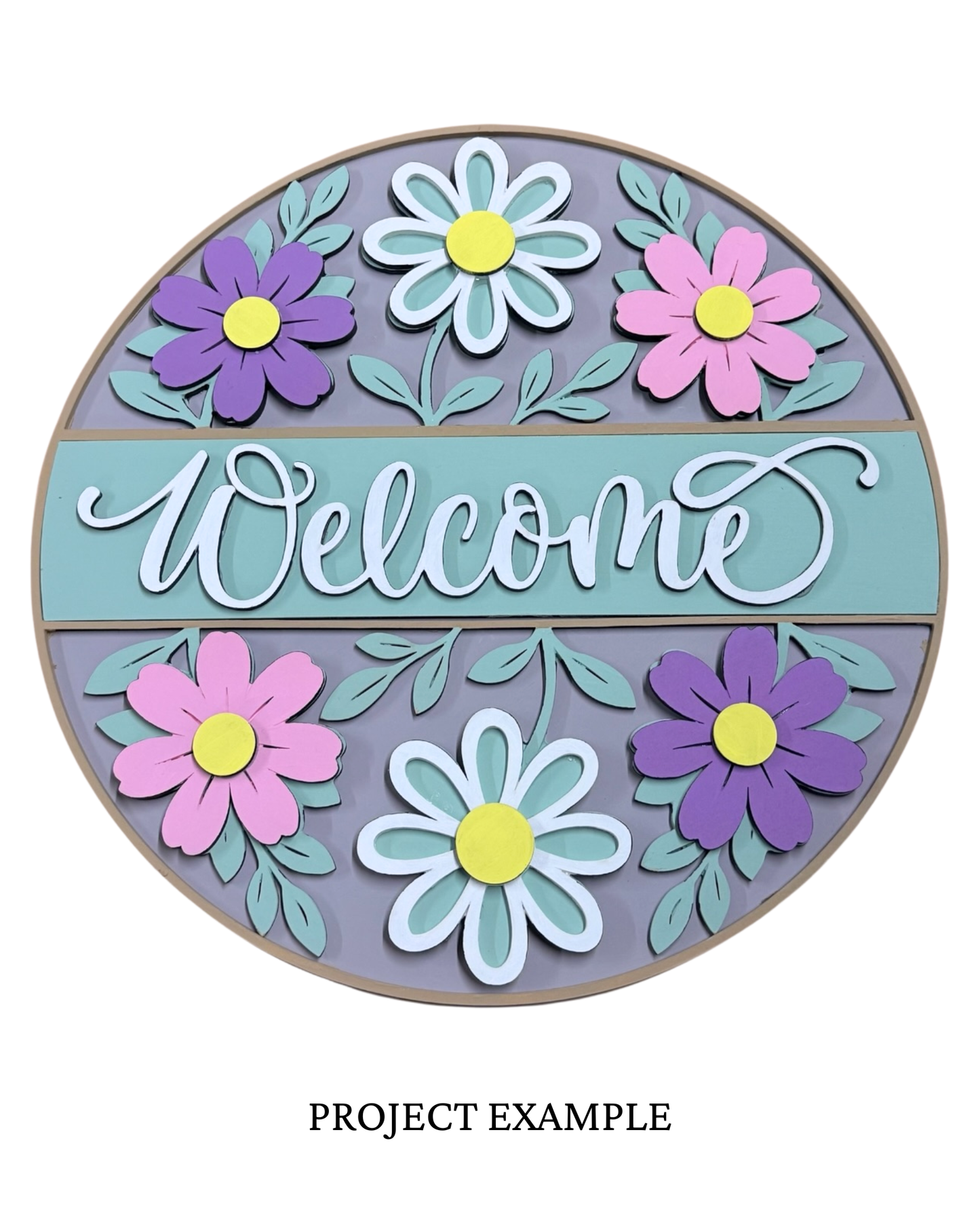 Welcome Floral Round Sign | Creative Table Project