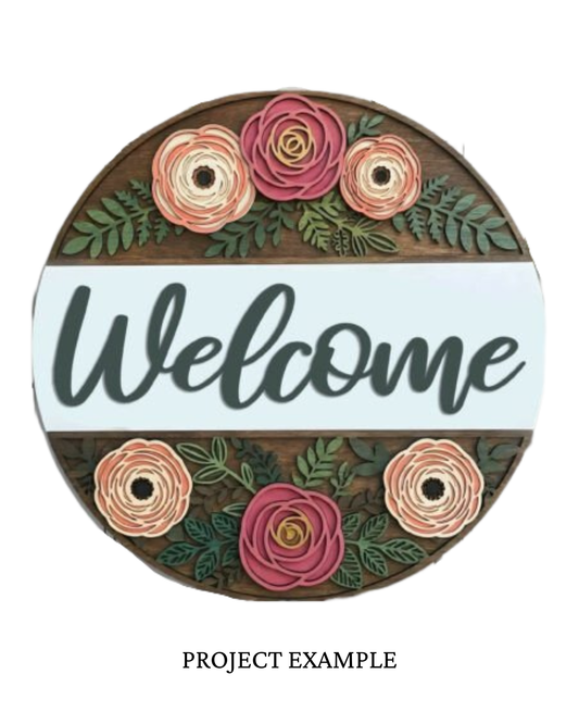 Welcome Roses Round Sign | Creative Table Project