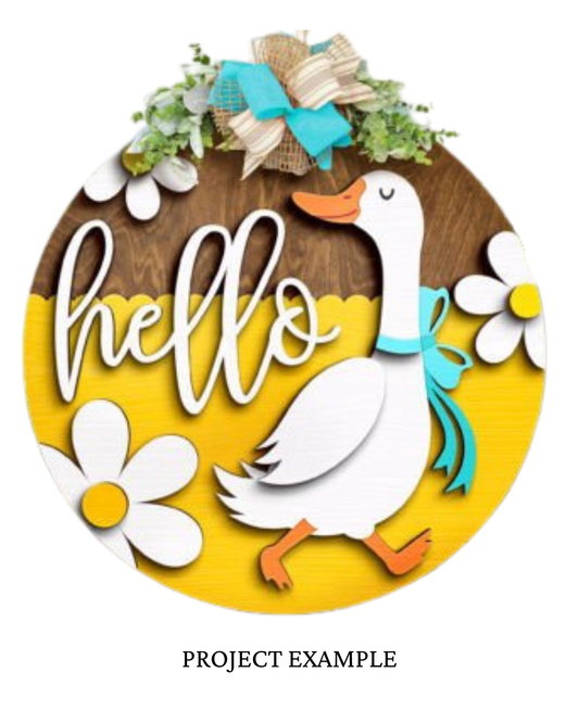 Hello Goose Welcome Round Sign | Creative Table Project