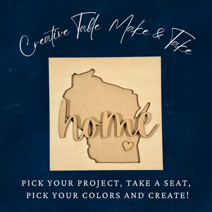 Layered Wisconsin Home Mini Sign Creative Kit