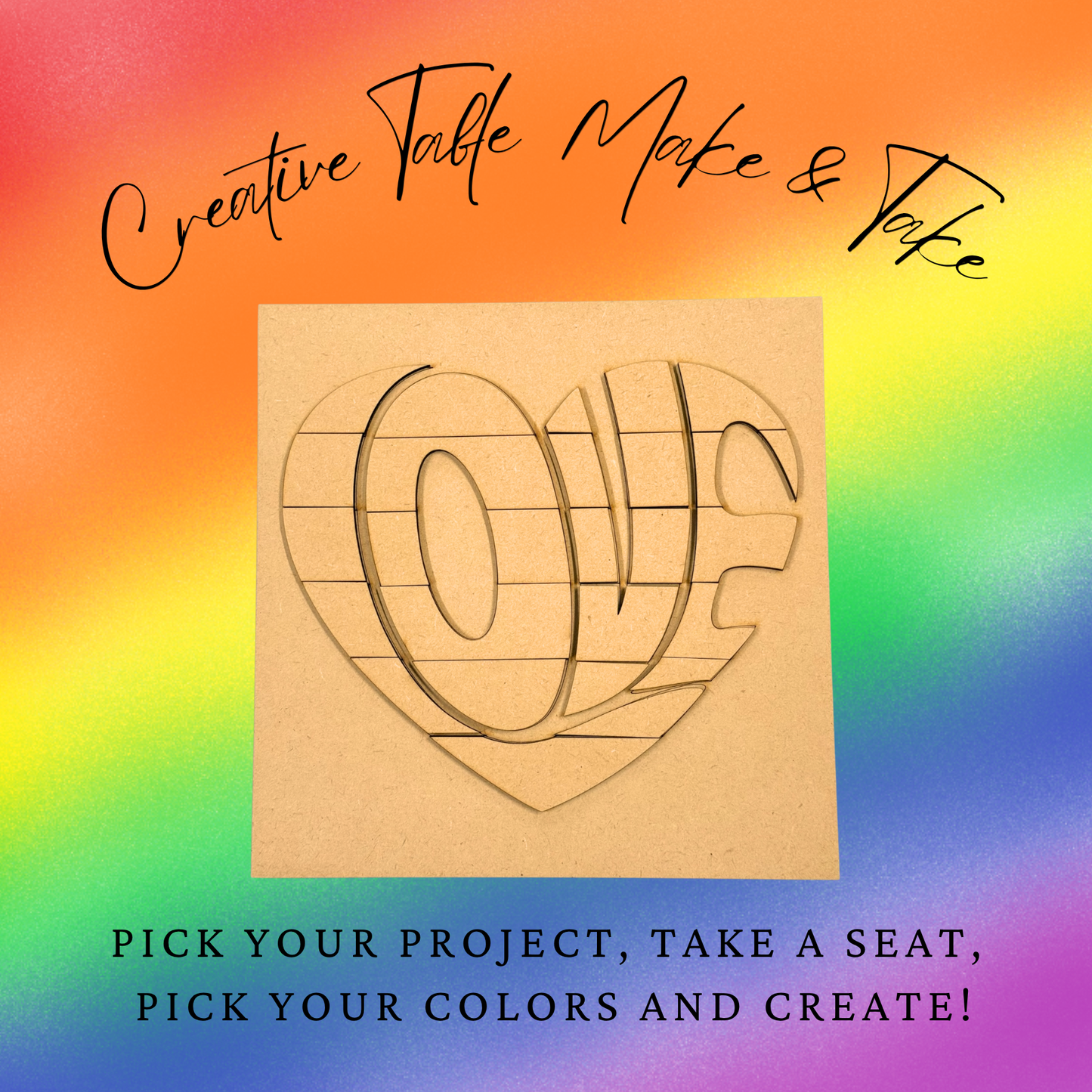 Layered Pride Love Sign Creative Kit