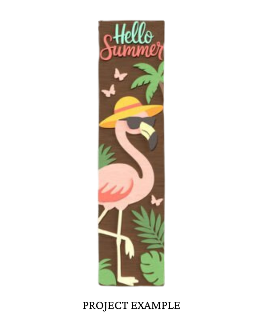 Hello Summer Flamingo Sign | Creative Table Project