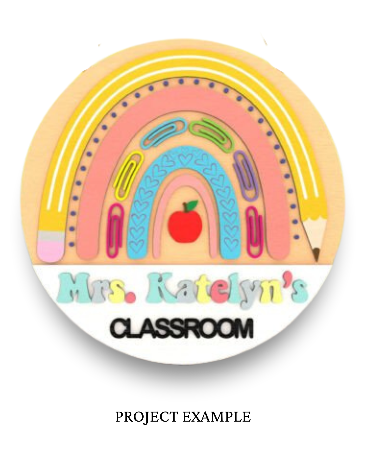 Rainbow Teacher Classroom Sign | Creative Table Project