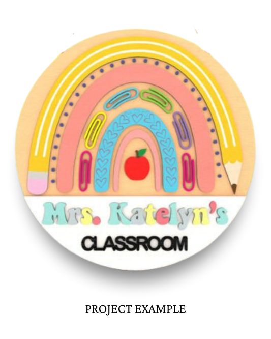 Rainbow Teacher Classroom Sign | Creative Table Project