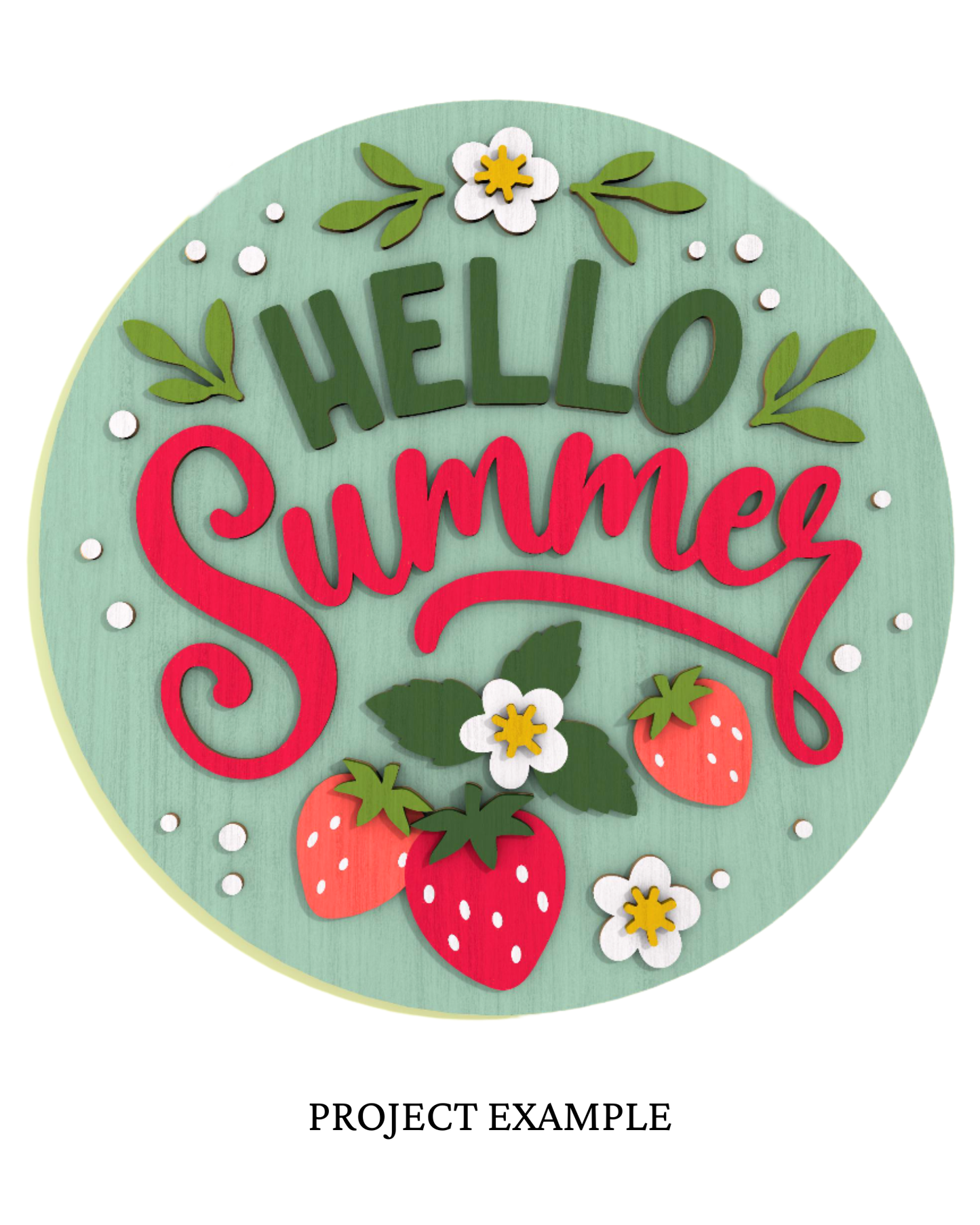Hello Summer Strawberry Round Sign | Creative Table Project