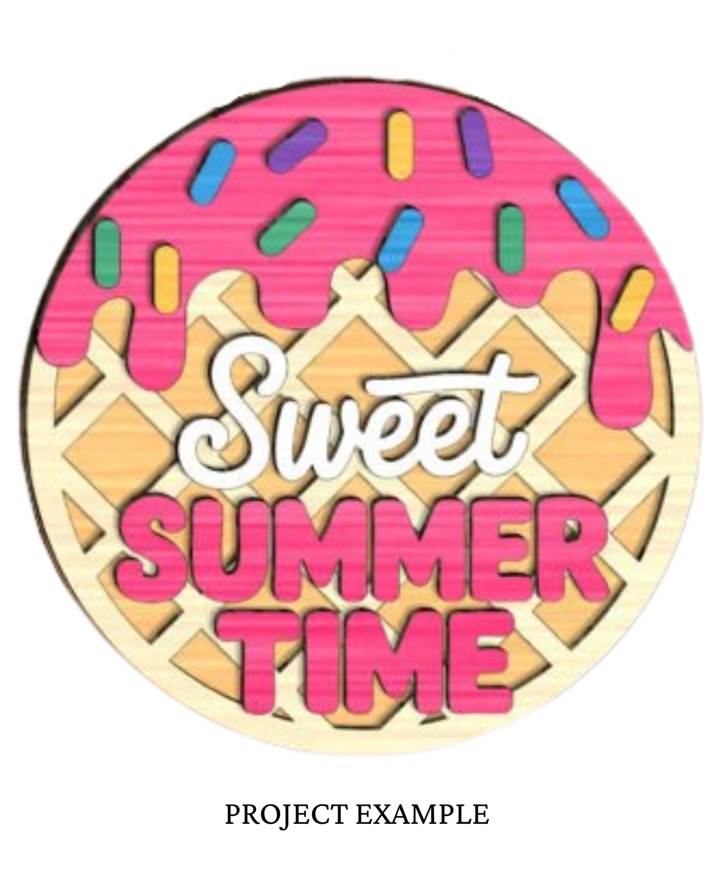 Sweet Summer Time Ice cream Round Sign | Creative Table Project