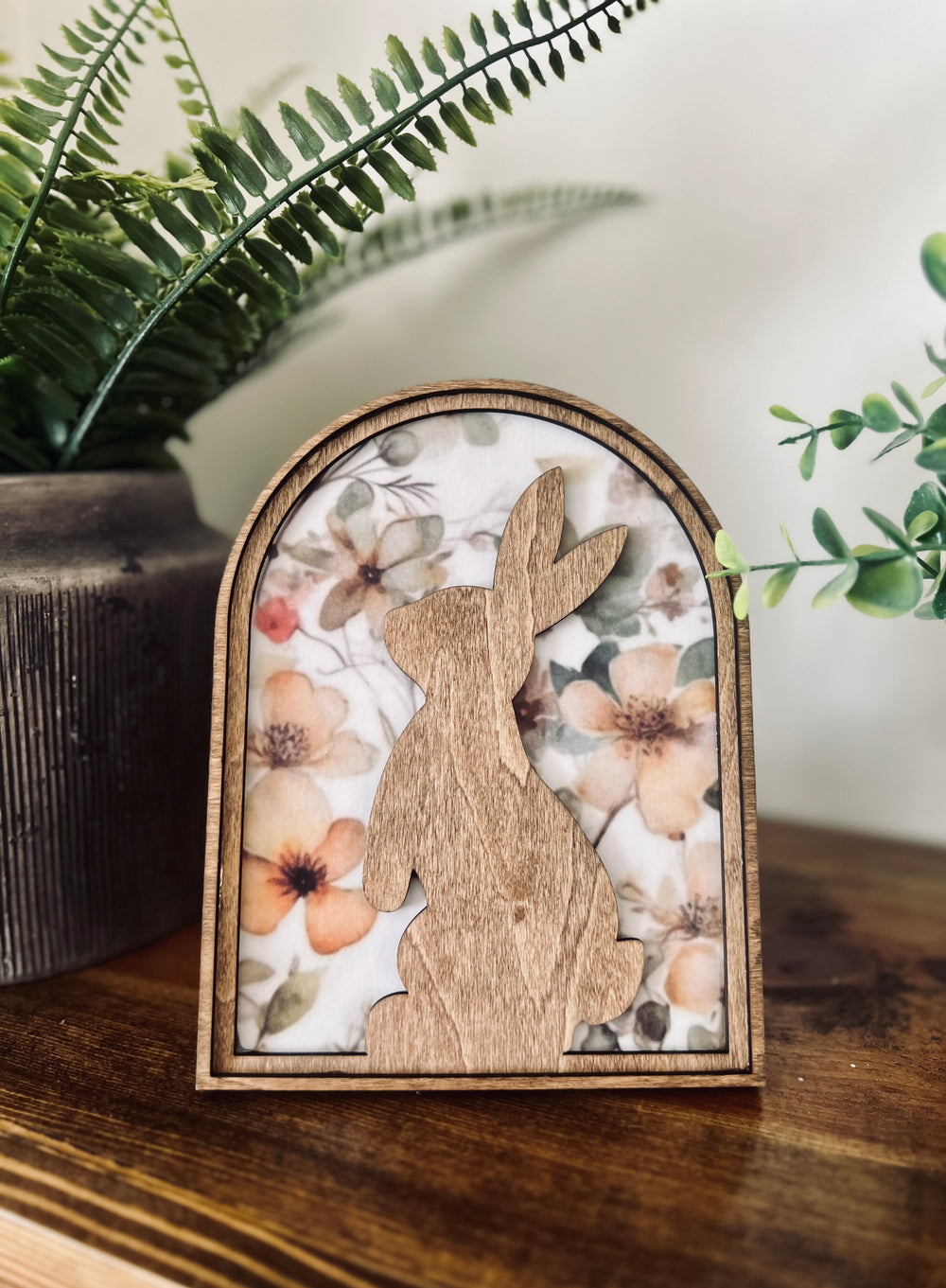 Floral Rabbit Silhouette Arch Frame | Maxilyn House