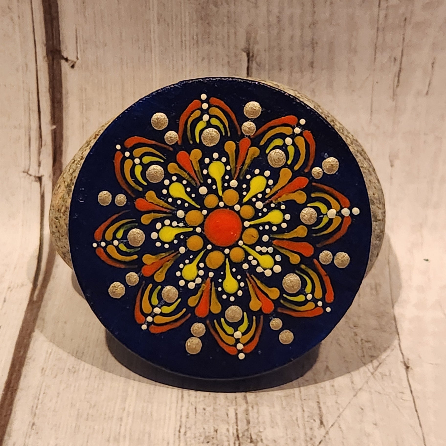 Hand-painted Mandala Mediterranean Magnet