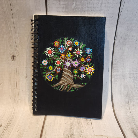 Hand-painted Tree of Life Mandala Journal Sketchbook 