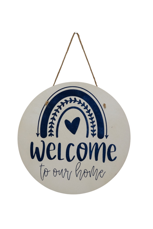 "Welcome to Our Home" Wood Welcome Sign | Alyssa Guzikowski Creative  | Maxilyn House