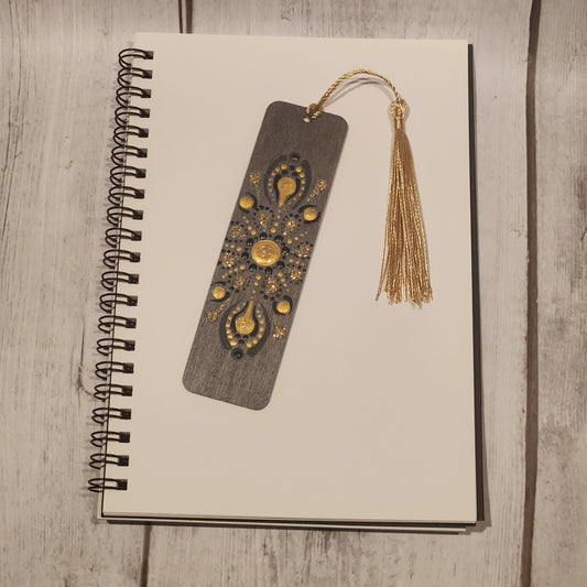 Hand-painted Mandala Bookmark Gold Metallic | Handcrafted Collective