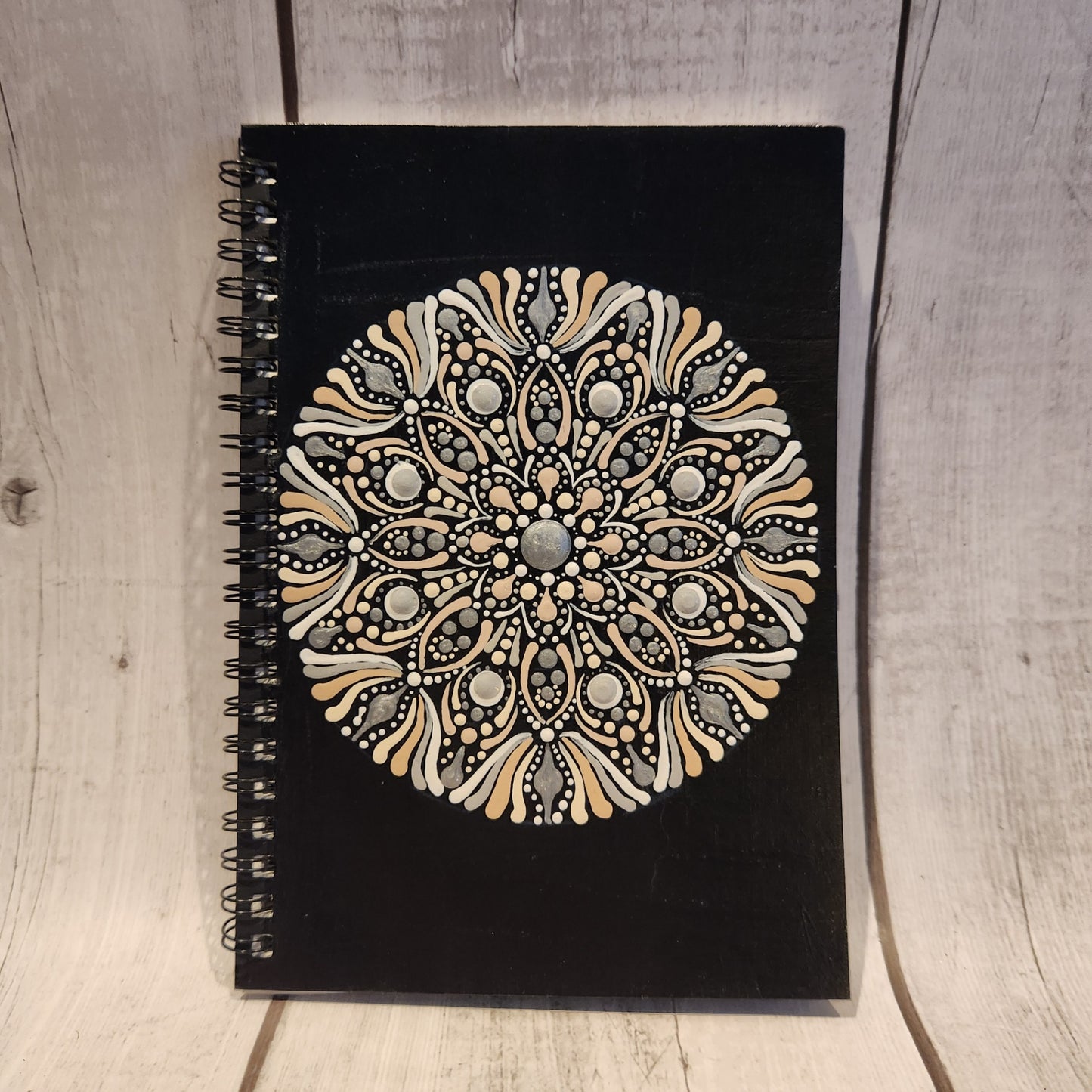 Hand-painted Mandala Journal Sketchbook Metallic