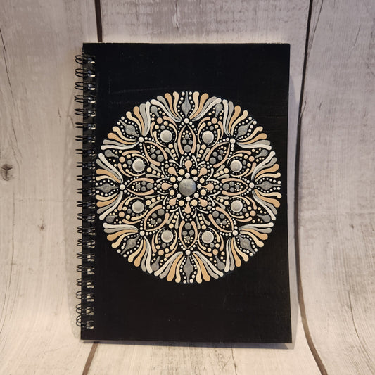 Hand-painted Mandala Journal Sketchbook Metallic