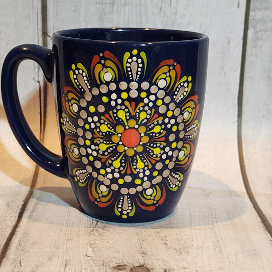 Hand-painted Mediterranean Mandala Mug | Sara's Mandalas | Maxilyn House Handcrafted Collective