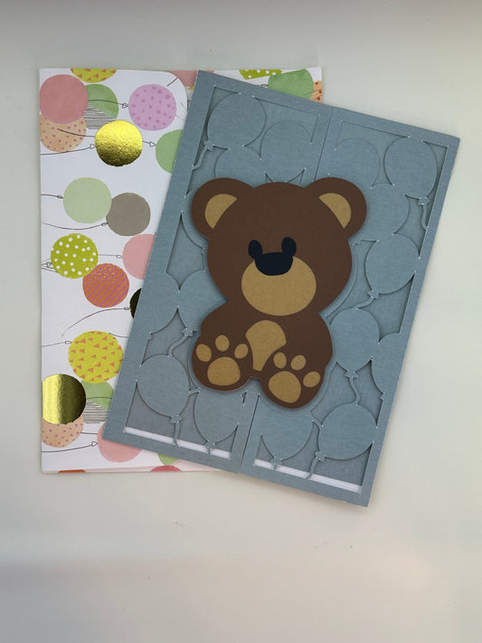 Blank Teddy Bear Greeting Card