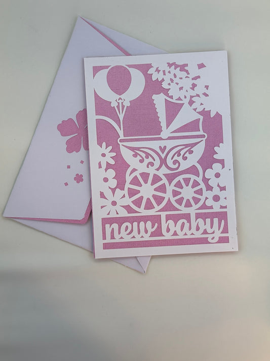 Pink New baby Greeting Card