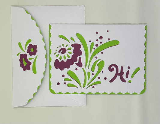 Thinking of You "Hi" Layered Paper Greeting Card