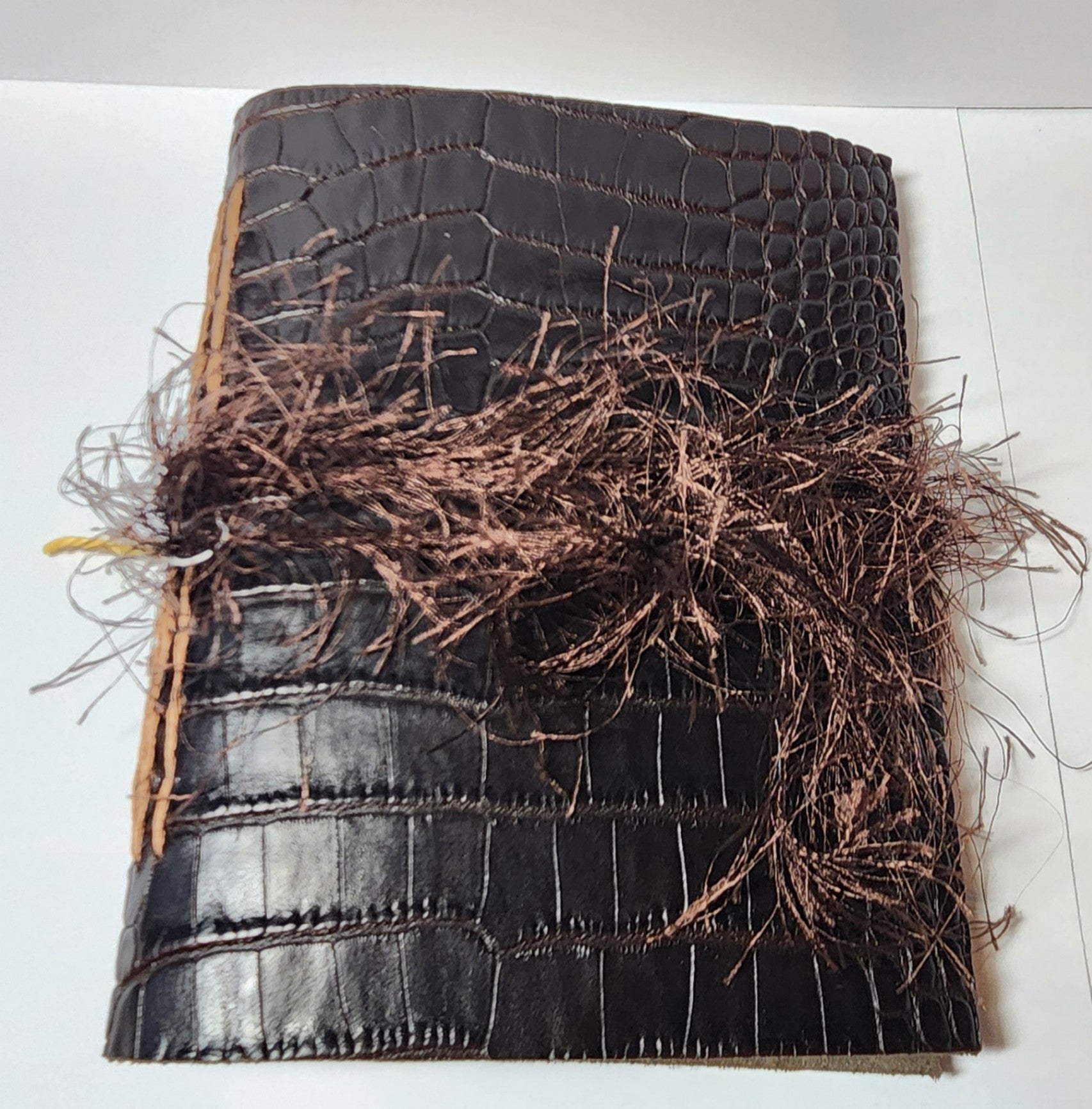 Brown Alligator Embossed Leather Journal