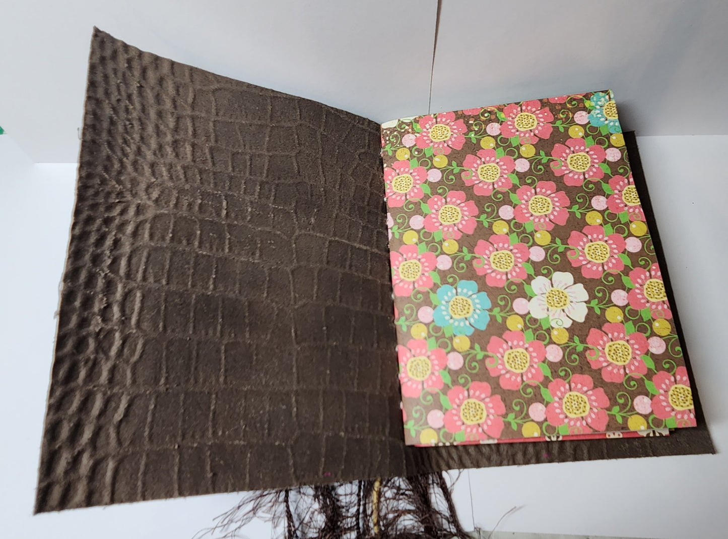 Brown Alligator Embossed Leather Journal
