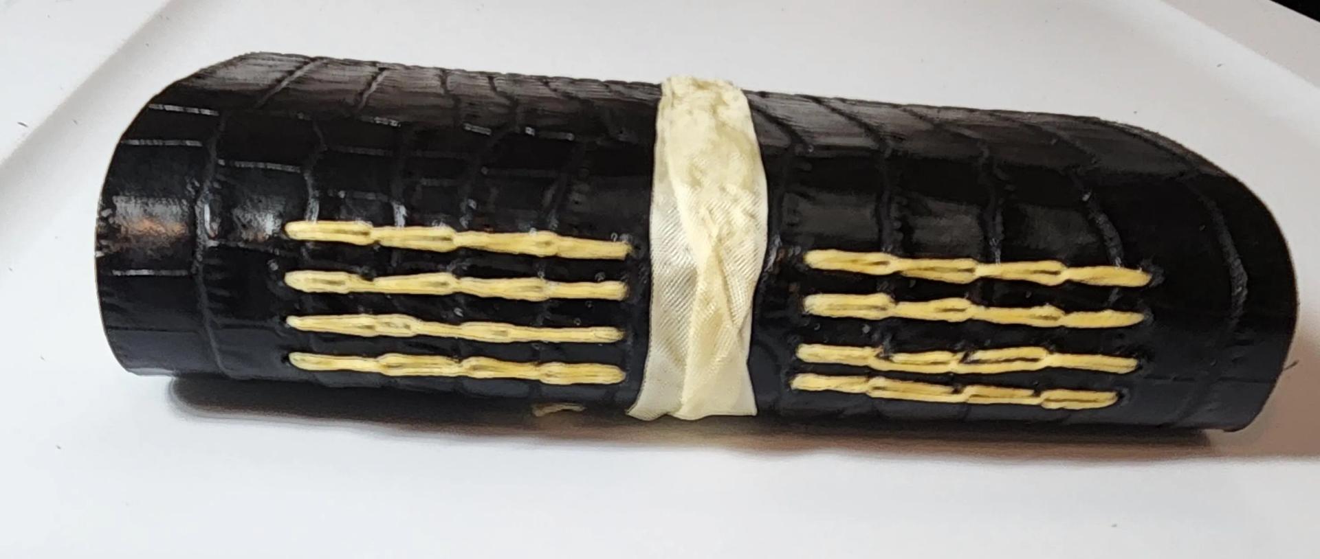 Black Alligator Embossed Cowhide Leather Journal
