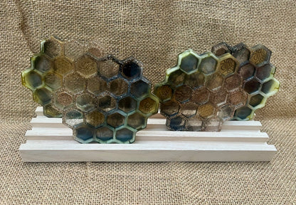 Honeycomb Textured Resin Coaster Set