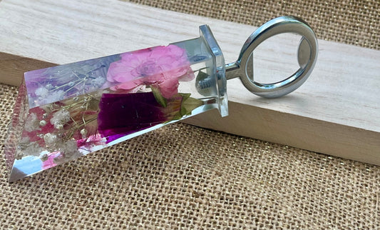 Petal Pink Flower Resin Bottle Opener