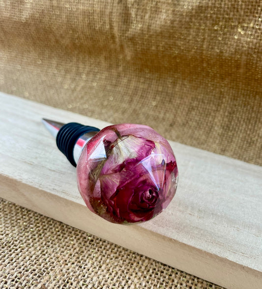 Pretty in Pink Resin Bottle Stopper